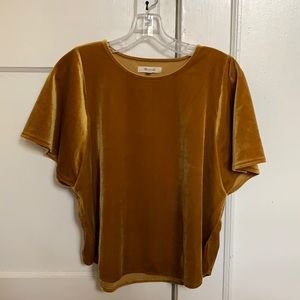 Small Velvet Gold Madewell Shirt